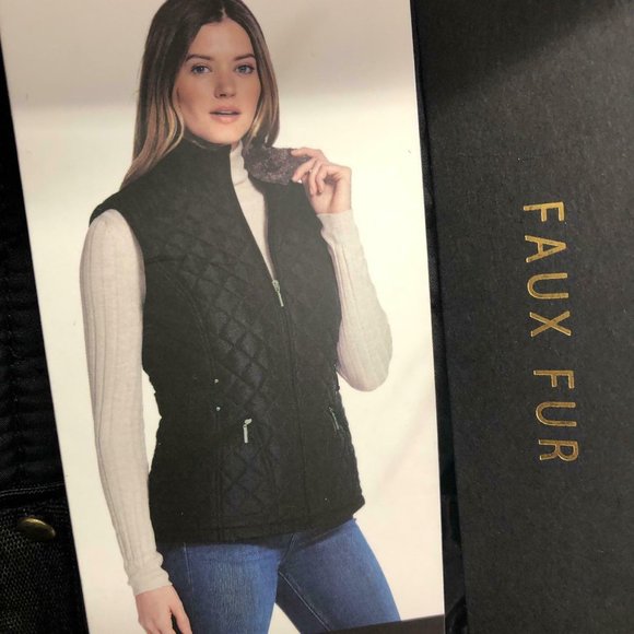 WEATHERPROOF Women Ultra Soft Cozy Lining Quilted Vest-- Black - Picture 5 of 9